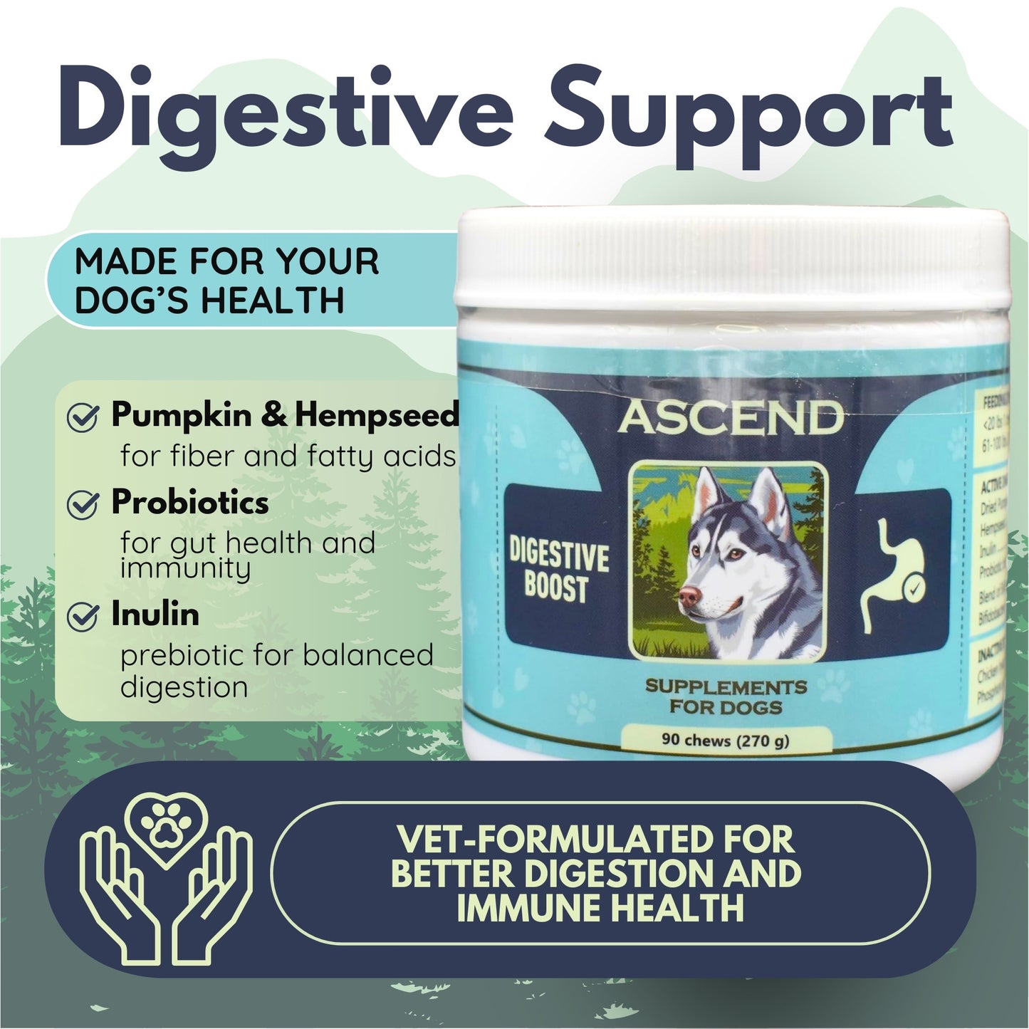 Ascend Digestive Boost Supplements - 90 chews